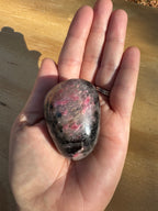 XL Rhodonite Palm Stone