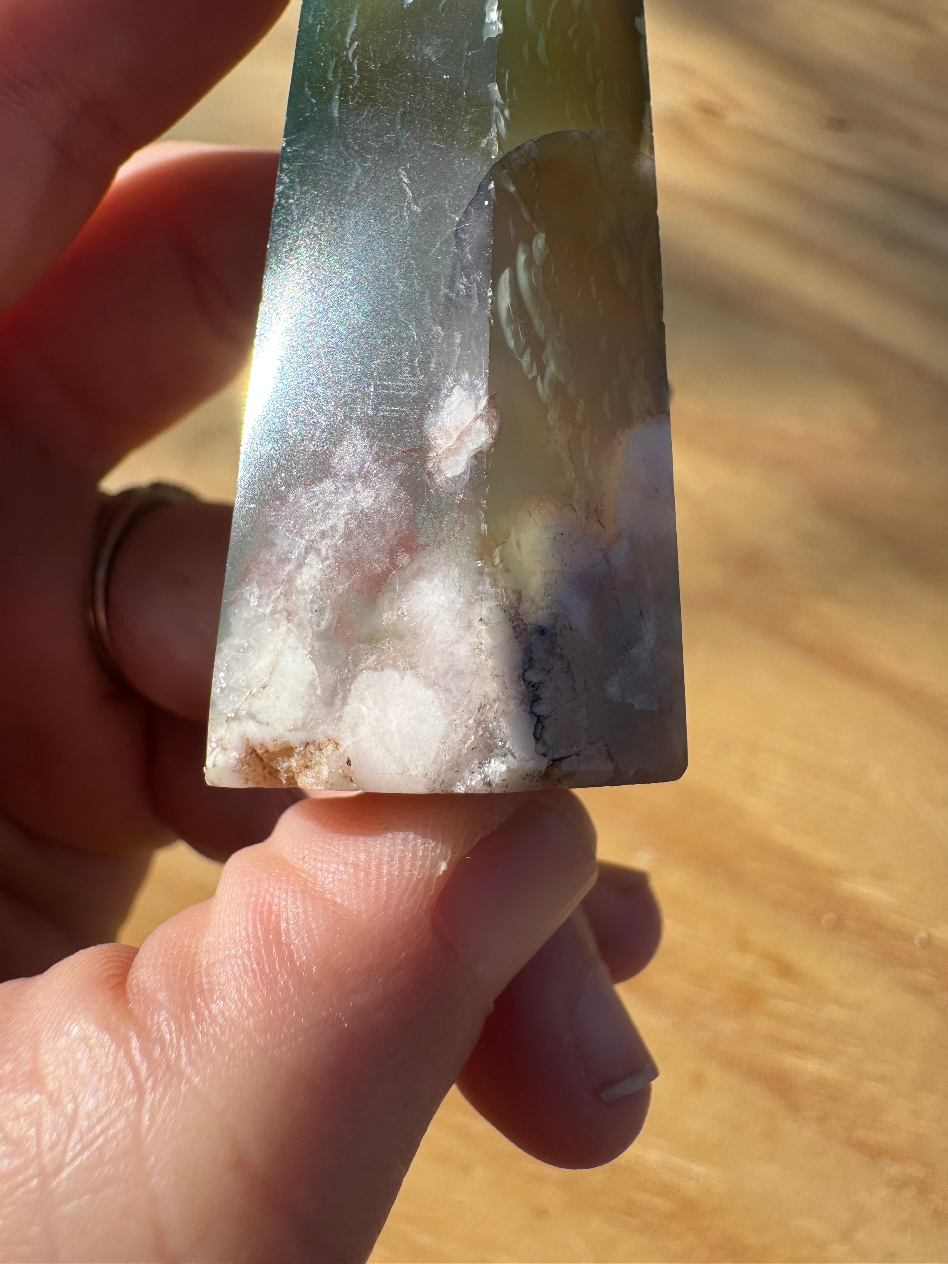 Green Flower Agate - C