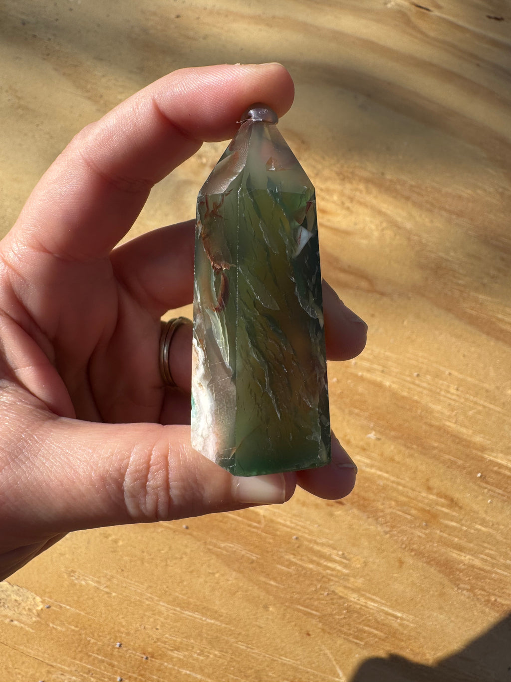 Green Flower Agate - C