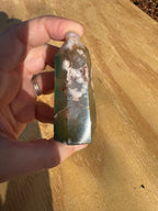 Green Flower Agate Tower - D