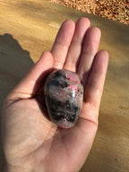 XL Rhodonite Palm Stone