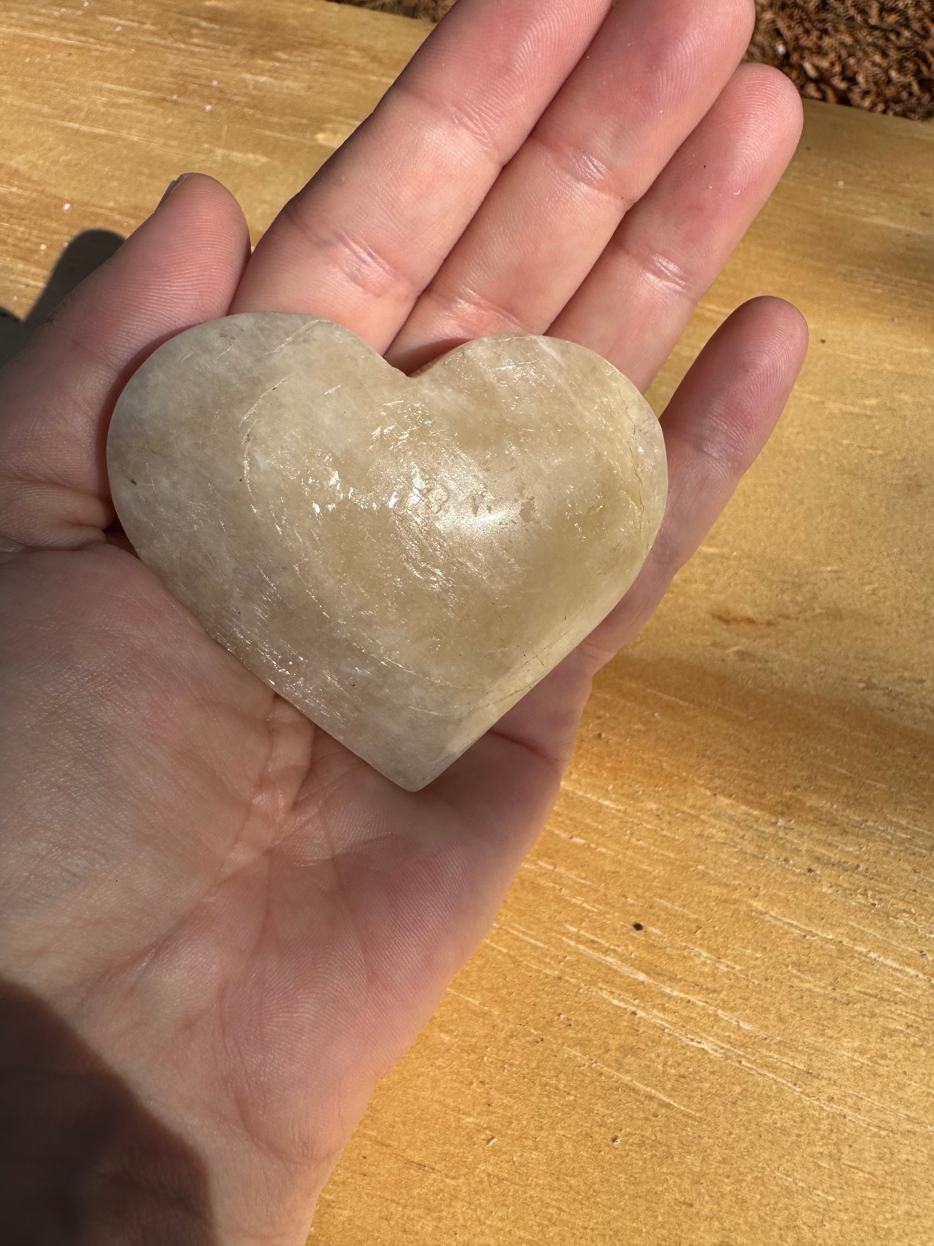 Moonstone Heart - Gold Flash