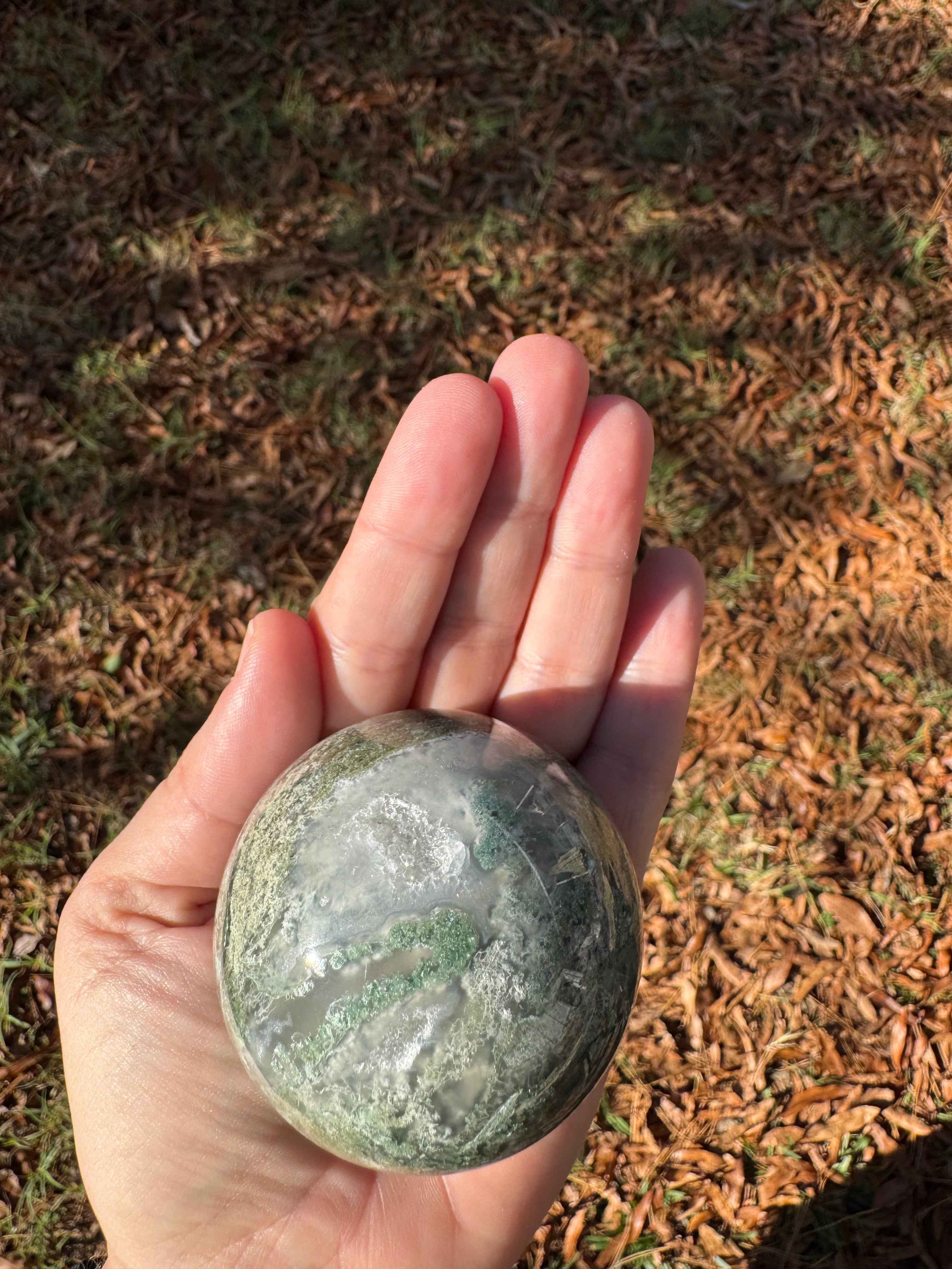 Moss Agate Sphere - A