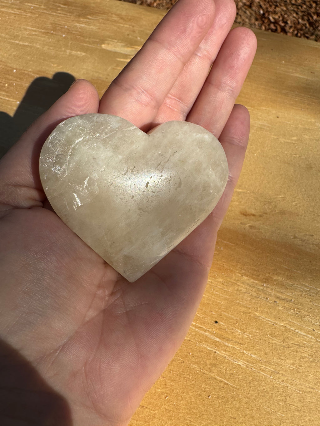 Moonstone Heart - Gold Flash