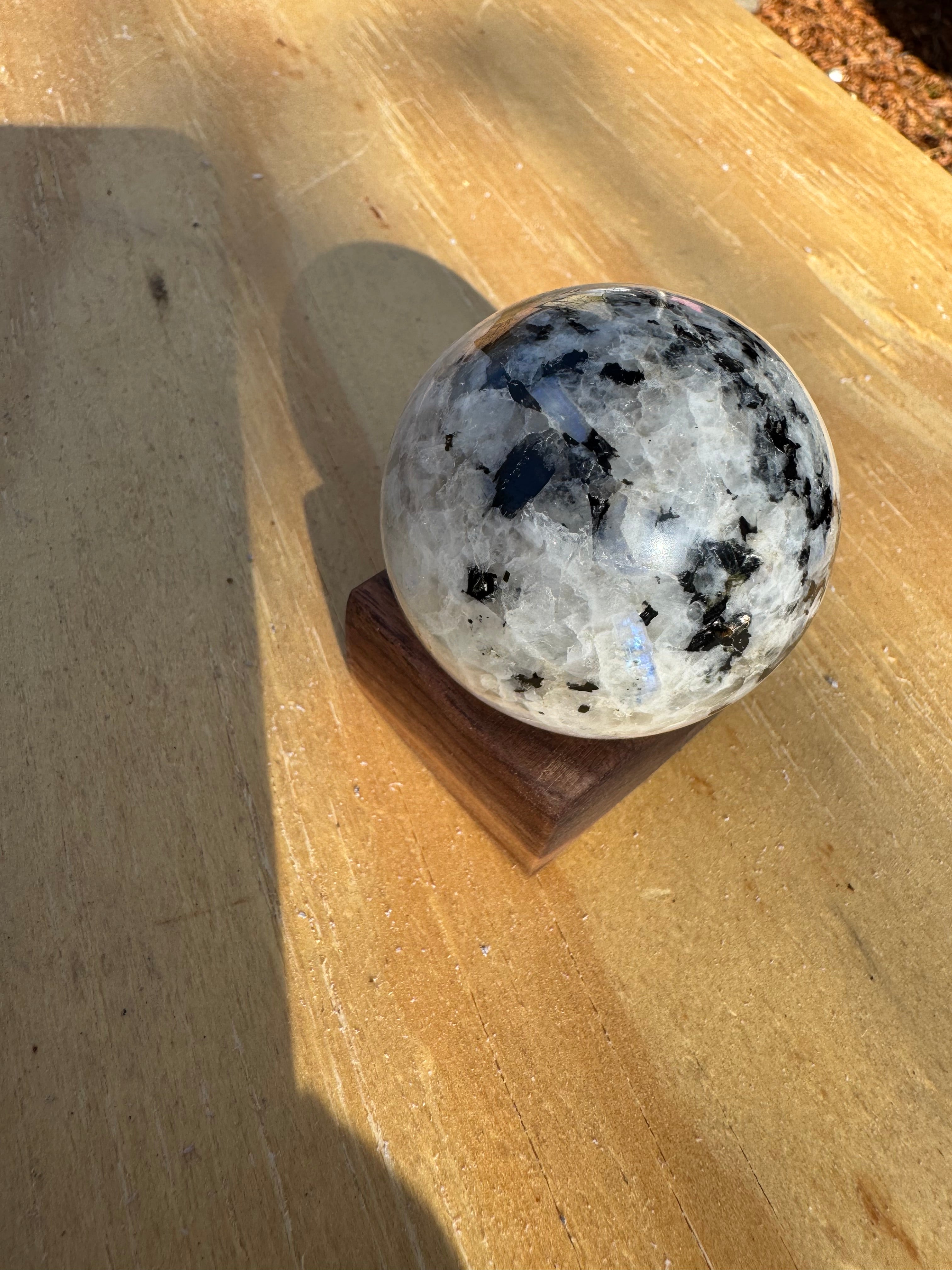 Rainbow Moonstone Sphere - A