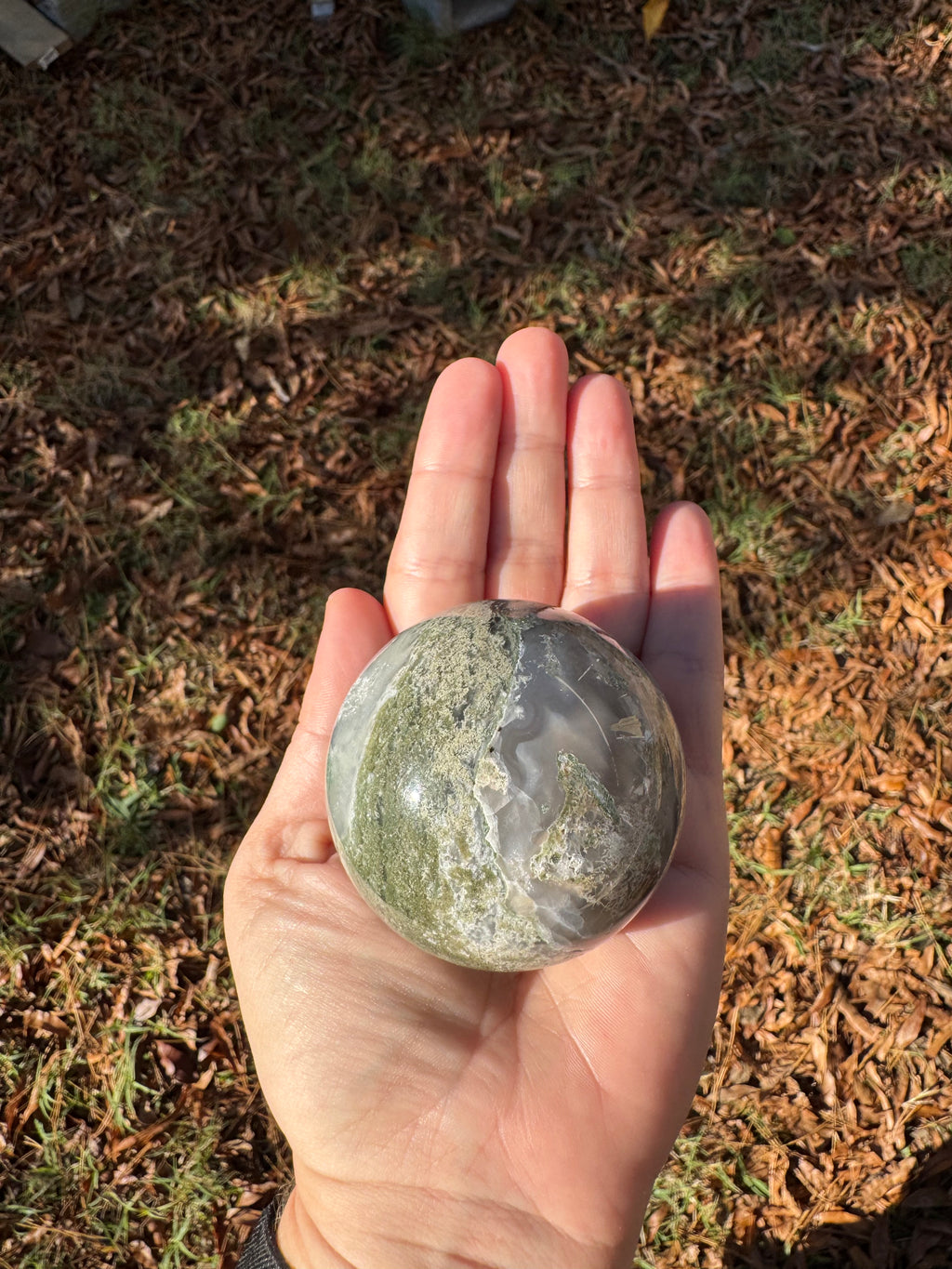 Moss Agate Sphere - A