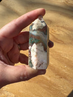 Green Flower Agate Tower