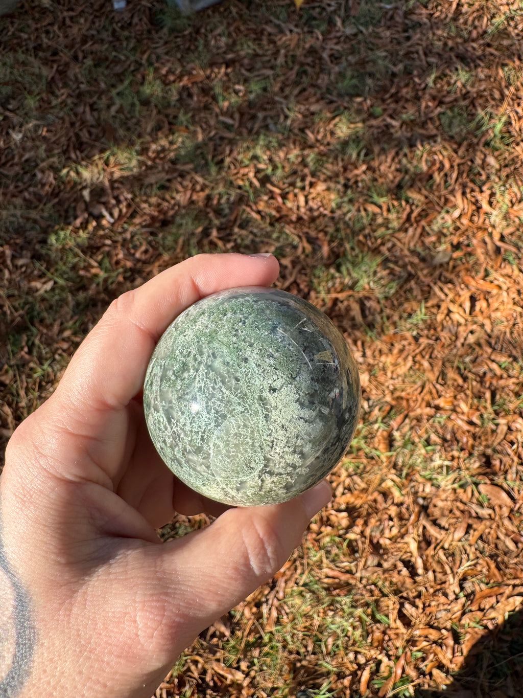 Moss Agate Sphere - A