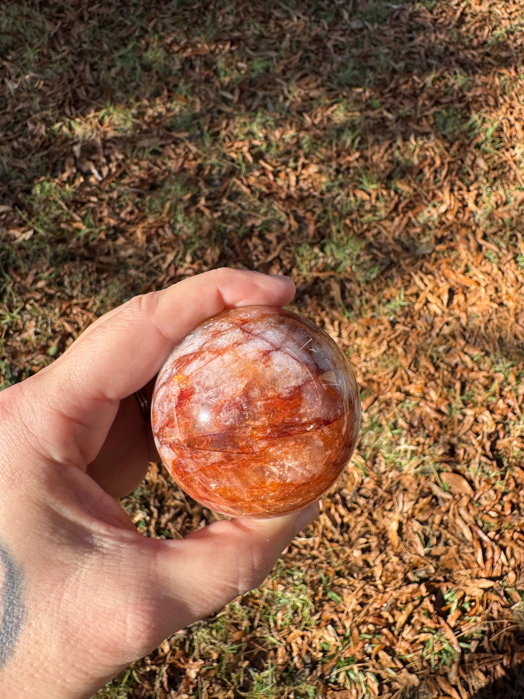 Fire Quartz Sphere